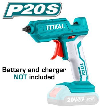 [Total] TOTAL TGGLI2001 Lithium-Ion glue gun 20V
 فرد سيلكون حراري شحن 20 فولت بدون بطارية