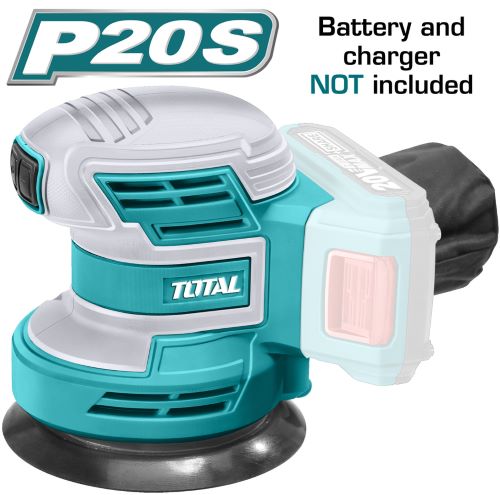 [Total] Total TROSLI2001 Lithium-Ion random orbit sander حفافة دائري شحن 5 انش بدون بطارية وشاحن