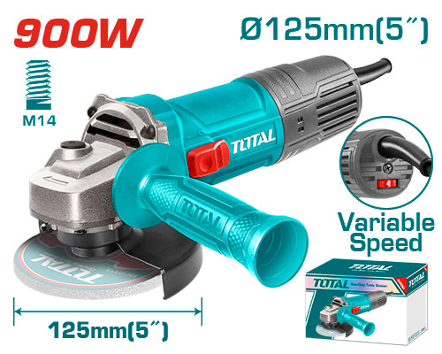 [Total] صاروخ كهرباء سرعات 5" TOTAL TG109125565 Angle grinder 900W