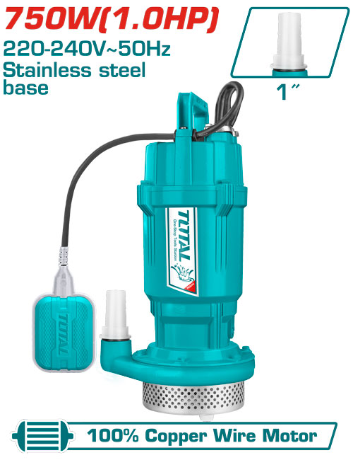 [Total] مضخه ماء حلوه غاطس ستانلس 1 حصان 1" 32 متر TOTAL SUBMERSIBRSIBLE PUMP TWP67506