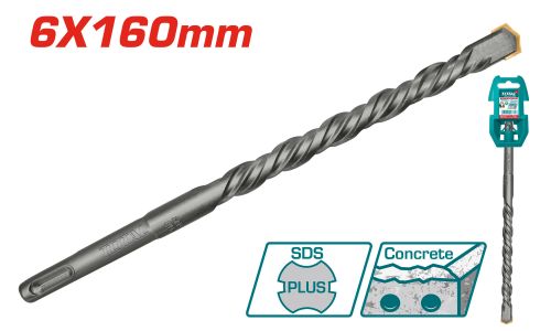 [Total] TOTAL TAC310602 SDS-PLUS Hammer Drill Bit 6*160MM ريش حجر