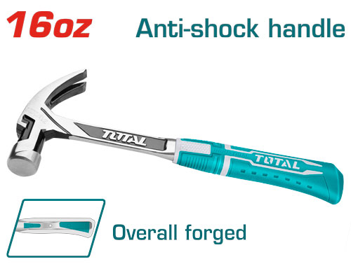 [Total] TOTAL THT7143166 Claw hammer 450g
 شاكوش خلع يد حديد مع نظام حمايه من الاهتزاز