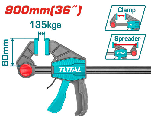 Total THT1346803 Quick bar clamp 36" مربط نجاريت اتوماتيك