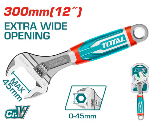 TOTAL THT101126 Adjustable wrench 12" مفتاح موليت