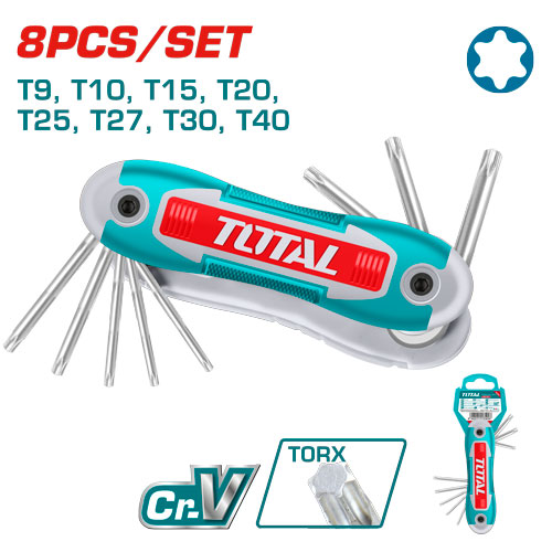 TOTAL THT1061846 Torx key 8pcs طقم الن كي مشرنف طوي