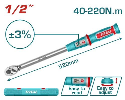 Total THPTW1220N6 طرطيقة شد 1/2 انش 40-220 نيوتن