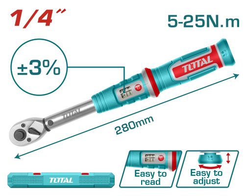 Total THPTW1425N8 طرطيقة شد 1/4 انش 5-25 نيوتن
