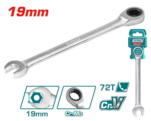 [Total] Total TCSPAR191 Ratchet spanner 19mm مفتاح شق رنج طقطيقة