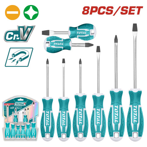 [Total] TOTAL THT250608 8pcs Screwdriver Set  طقم مفكات 8 قطع