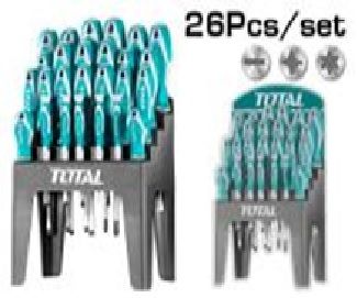 [Total] طقم مفكات 26 قطعه TOTAL THT250626