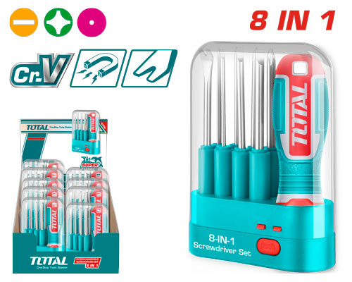 [Total] TOTAL THT250906 INTERCHANGEABLE SCREWDRIVER SET 9 PCS  طقم مفكات 9 قطع