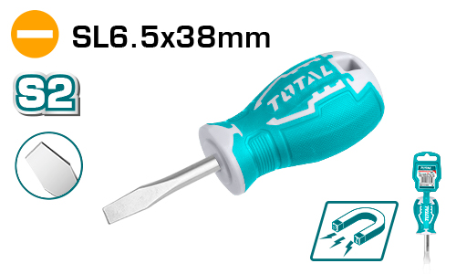 [Total] Total THT266038 Slotted screwdriver SL6.5x38 مفك عادي S2