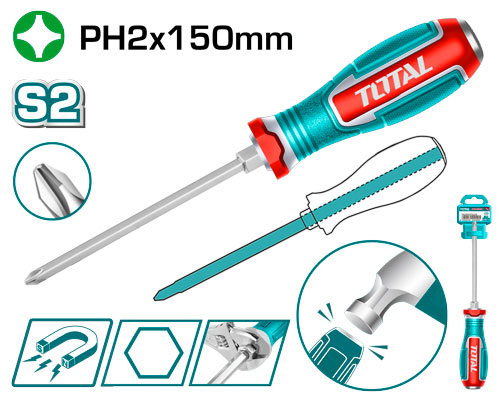 [Total] Total TGTPH2150 مفك ضرب مصلب PH2*150