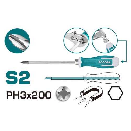 [Total] Total THGSPH32006 مفك مصلب PH3*200