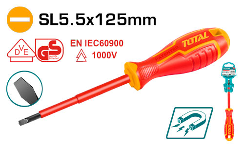 [Total] TOTAL THTIS5125 Insulated Screwdriver 5.5×125 1000v مفك عادي معزول