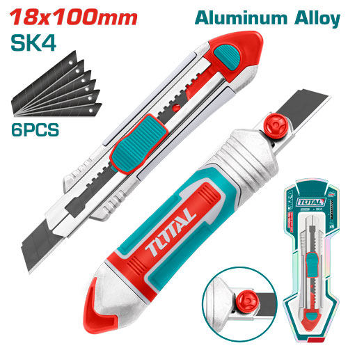 [Total] TOTAL TG5121806 Snap-off blade knife 18mmx100mm مشرط المنيوم