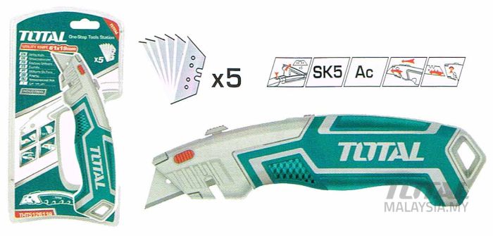 [Total] TOTAL THT5116118 Utility knife 180x45mm مشرط سجاد