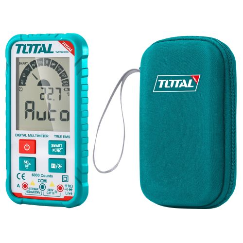 [Total] Total TMT460013 Digital Multimeter
 DC ملتي ميتر600 فولت اتوماتيك مع شنطة قماش ثقيل