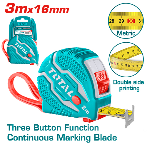 [Total] TOTAL TMT126031M Steel measuring tape 3mx16mm متر