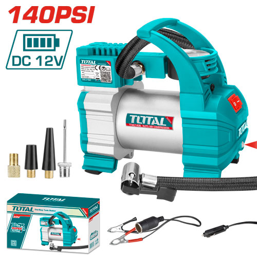 [Total] TOTAL TTAC1406 Auto air compressor 140PSI(10Bar) DC12V 
منفاخ عجال سيارة راس واحد