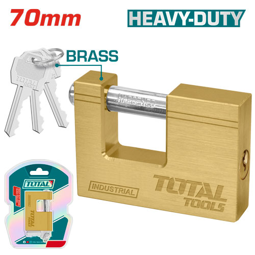 [Total] Total TLK32703 Heavy duty brass block padlock 70mm نحاس قفل مربع