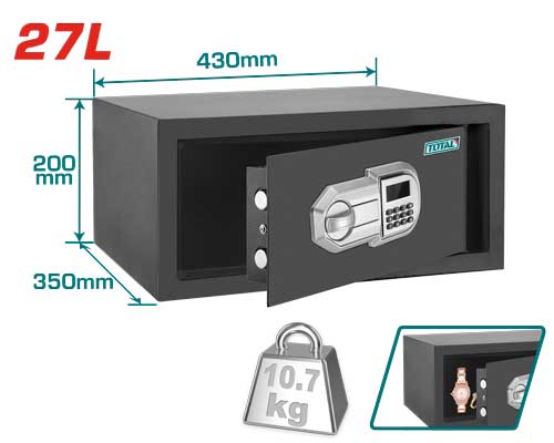 [Total] Total TESF3501 Electronic safe خزنة 10.7 كيلو 20*43*35 سم