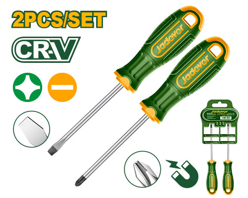 Jadever JDSS1302 طقم مفك عادي ومصلب 4 انش