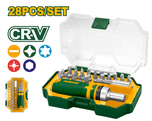Jadever JDSS8B28 طقم مفك مع راسيات 28 قطعة