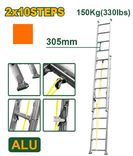 Jadver JDLD8H20 سلم سحاب طبقتين 5 متر