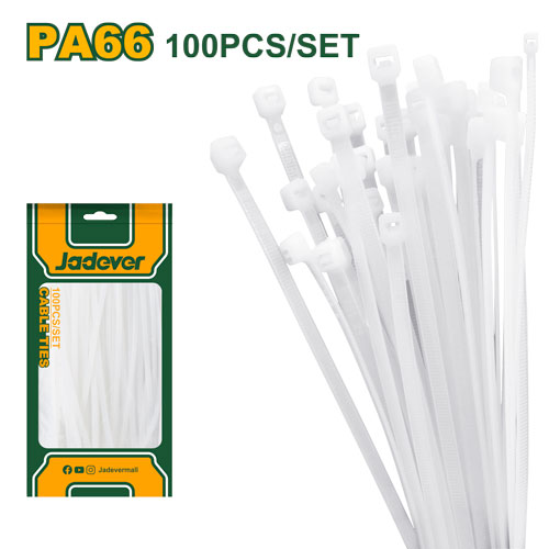JADEVER JDTE340072 كيبل تاي ابيض 400*7.2 ملم